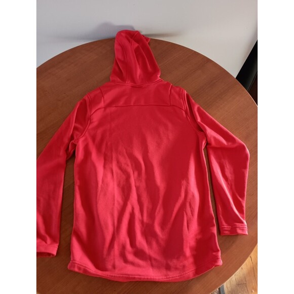 Under Armour Hoodie Sweatshirt Mens Medium Red Fleece Lined Polyester Logo Sport - Picture 7 of 8